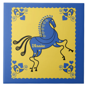 Carreau Ukraine Art populaire slave traditionnel