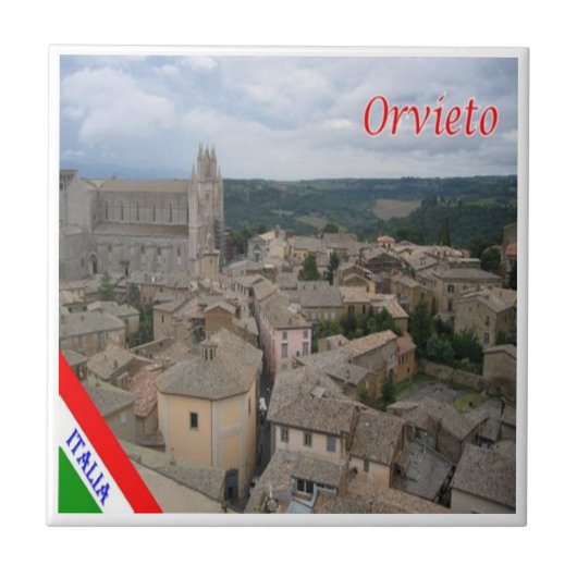 Carreau UMB018 ORVIETO, Ombrie, Italie, (Devant)