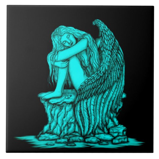 Carreau Un ange endormi sur la pierre (Devant)