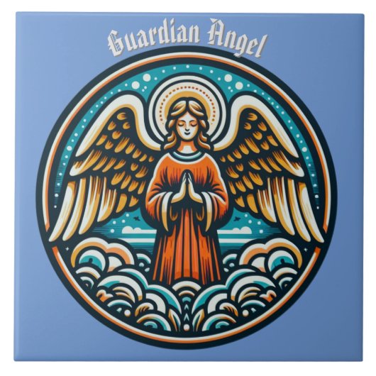 Carreau Un ange gardien priant (Devant)