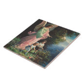 Carreau Un ange gardien protégeant les enfants près d'une  (Côté)