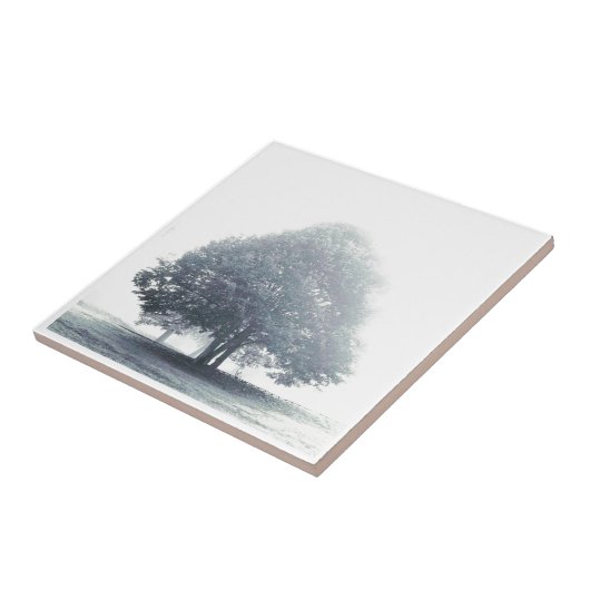 Carreau Un arbre dans le brouillard (Côté)