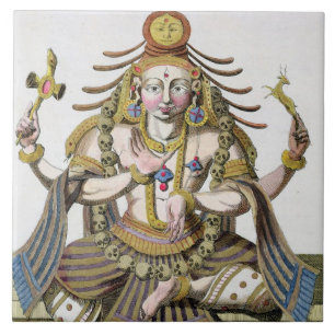 Carreau Un aspect de Shiva, de 'voyage Indes aux. et d'une