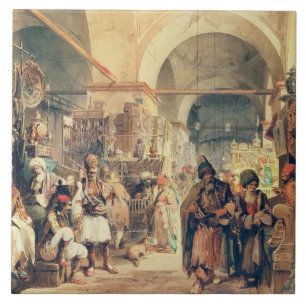 Carreau Un bazar turc, 1854 (crayon et la semaine sur le