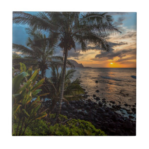 Carreau Un beau coucher de soleil 2