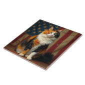 Carreau Un chat patriote (Côté)