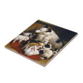 Carreau Un chien et ses chiots (Côté)