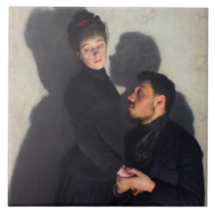 Carreau Un couple avec des ombres moulées (par Emile Frian