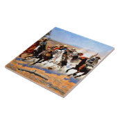 Carreau Un Dash pour le Timber, peinture de Remington, (Côté)