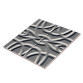 Carreau Un design classique d'art gris argenté unique (Côté)