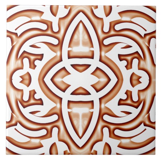 Carreau Un design classique et tendance couleur marron vif (Devant)