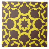 Carreau Un design tendance marron & jaune vif (Devant)