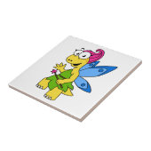 Carreau Un Dessin Fairysaur Dinosaur. (Côté)