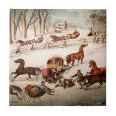 Carreau Un déversement sur la tuile de neige (Devant)