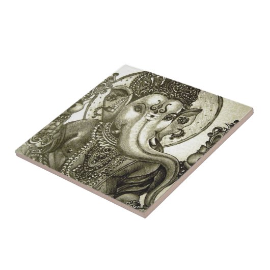 CARREAU UN DIEU INDOU D'ÉLÉPHANT (Côté)