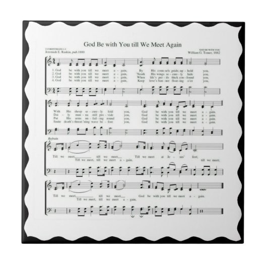 CARREAU UN DIEU SOIT AVEC VOUS JUSQU'À CE QUE NOUS (Devant)