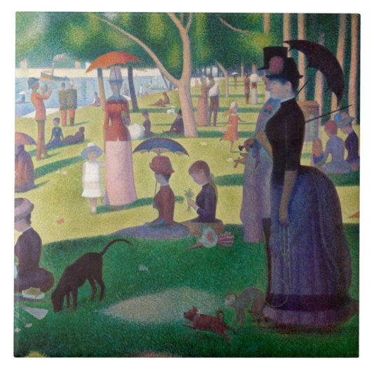 Carreau Un dimanche après-midi à La Grande Jatte, Seurat (Devant)