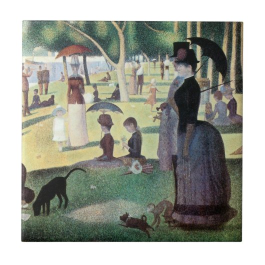 Carreau Un dimanche après-midi à l'Île de la Grande Jatte (Devant)