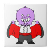 Carreau Un Dinosaure De Ceratops Habillé Comme Comte Dracu (Devant)