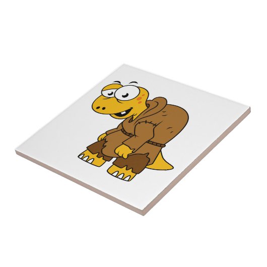 Carreau Un Dinosaure Dinosaure Hunchback. (Côté)