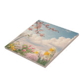 Carreau Un fond floral printanier (Côté)