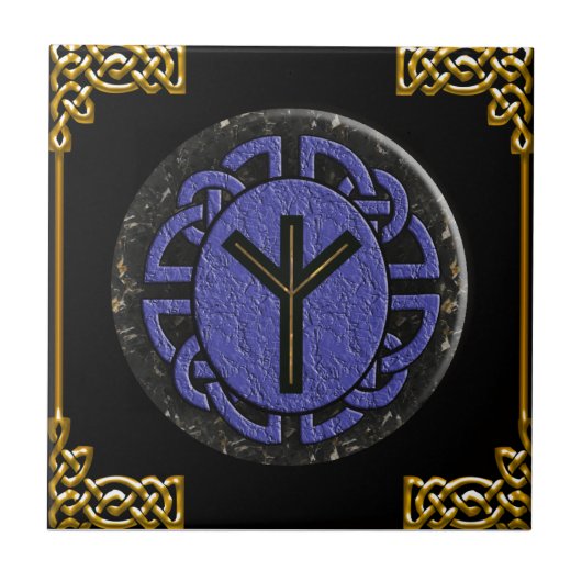 Carreau un futhark plus ancien de "algiz" (Devant)