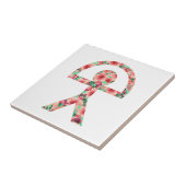 Carreau Un Indien unique au design floral (Côté)