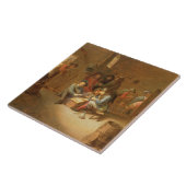 Carreau Un intérieur de corps de garde avec des cartes de (Côté)