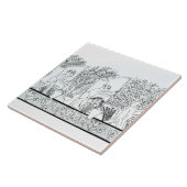 Carreau Un jardin égyptien antique (gravure) (photo de (Côté)