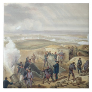 Carreau Un jour chaud dans les batteries, plat 'de Seat o