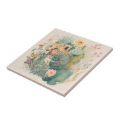 Carreau Un léopard derrière la coutume du buisson (Côté)