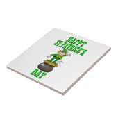 Carreau Un lutin se tenant sur un pot d'or (Côté)