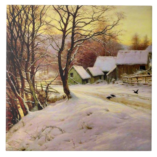 Carreau Un matin d'hiver, peinture d'art, (Devant)