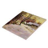 Carreau Un matin d'hiver, peinture d'art, (Côté)