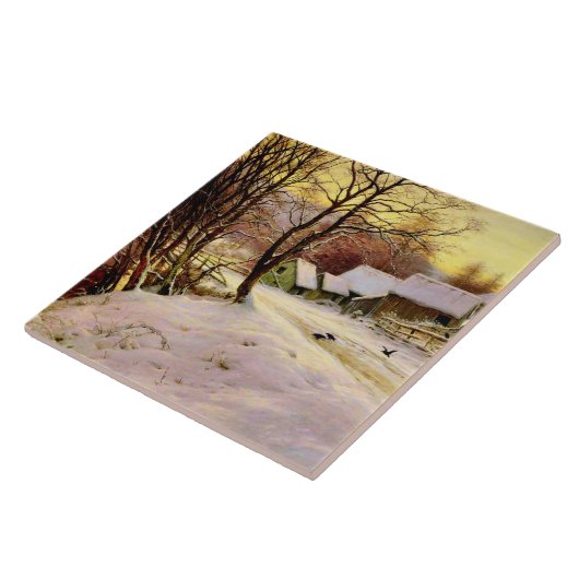 Carreau Un matin d'hiver, peinture d'art, (Côté)