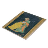 Carreau Un mollah se prosternant devant un homme dans la (Côté)