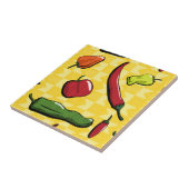 Carreau Un monde de Chili Peppers Tile (Côté)