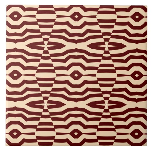 Carreau Un motif classique de couleur marron vibrant (Devant)