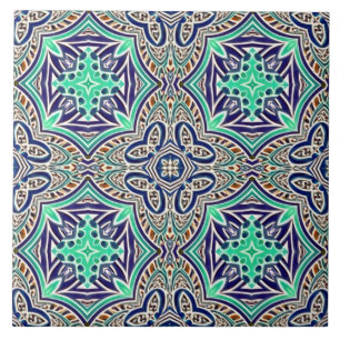 Carreau Un motif classique multicolore vintage unique cera