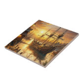 Carreau Un navire aux quais (Côté)