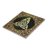 Carreau Un noeud de trinité celtique sur les ombres de la  (Côté)