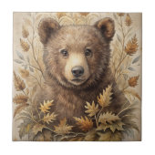 Carreau Un ours mignon en forêt (Devant)