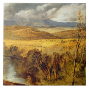 Carreau Un paysage des montagnes, c.1825-35 (huile à bord)