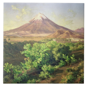 Carreau Un petit volcan dans la campagne mexicaine, 1887