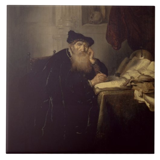 Carreau Un philosophe, 1635 (huile sur le panneau) (Devant)