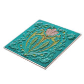 Carreau Un réveil turquoise au printemps (Côté)