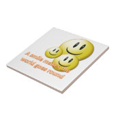 Carreau Un sourire fait le monde va en rond (Côté)