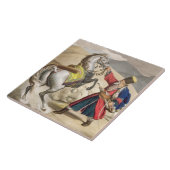 Carreau Un tartre avec son cheval, gravé par le Thierry B (Côté)