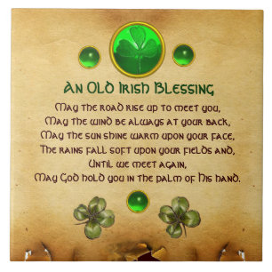 Carreau Un vieux parchemin de bénédiction irlandais