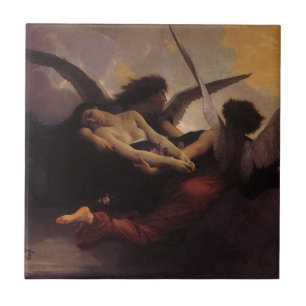 Carreau Une âme emmenée au ciel par Bouguereau
